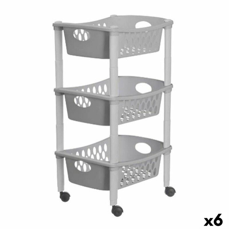 Gemüsewagen Stefanplast Grau Kunststoff 40 x 29,5 x 68,5 cm (6 Stüc...