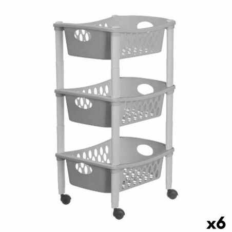 Gemüsewagen Stefanplast Grau Kunststoff 40 x 29,5 x 68,5 cm (6 Stüc...