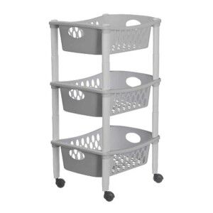 Vegetable trolley Stefanplast Grey Plastic 40 x 29,5 x 68,5 cm (6 Units)