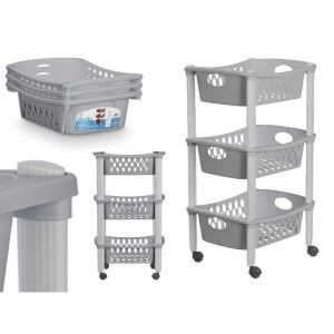 Gemüsewagen Stefanplast Grau Kunststoff 40 x 29,5 x 68,5 cm (6 Stüc...