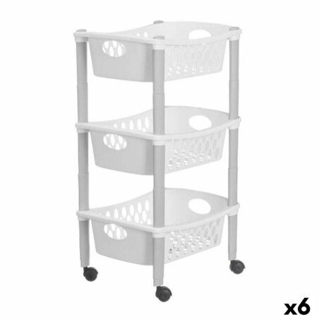Vegetable trolley Stefanplast White Plastic 40 x 29,5 x 68,5 cm (6 ...