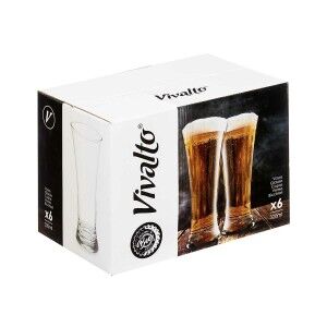 Verre à bière Vivalto Transparent verre 320 ml (6 Unités) |  Verres...