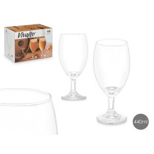 Glas Vivalto Durchsichtig Glas 440 ml Bier (6 Stück) |  Gläser und ...