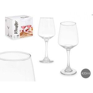 Wine glass Vivalto Transparent Glass 420 ml (6 Units) |  Glasses, c...