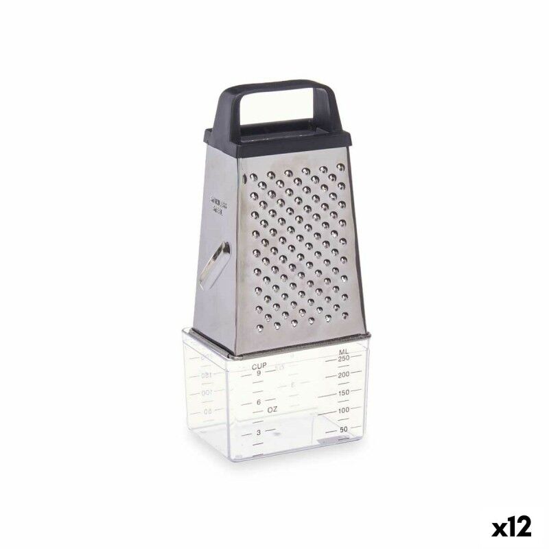 Grater with Container Kinvara Transparent Silver Stainless steel po...