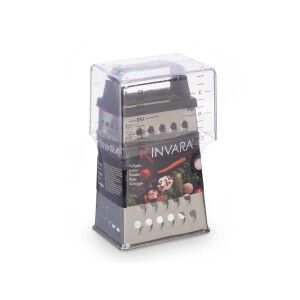Grater with Container Kinvara Transparent Silver Stainless steel po...