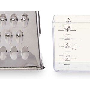 Grater with Container Kinvara Transparent Silver Stainless steel po...