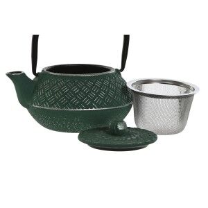 Théière Home ESPRIT Bleu Vert Acier inoxydable Fer 400 ml (3 Unités...
