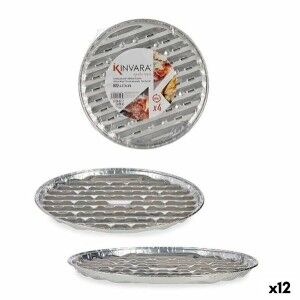 Pizza Mould Kinvara Silver Aluminium 32,5 x 32,5 x 1,7 cm Pizza 4 P...