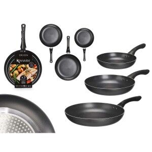 Set of pans Kinvara Black Aluminium Bakelite 20 x 4 cm 28 x 5 cm 24...