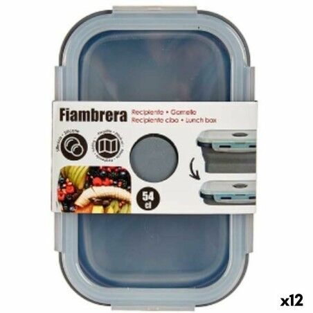 Lunchbox Kinvara Grau Durchsichtig ABS 540 ml (12 Stück) |  Brotdos...