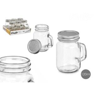 Topf Vivalto Durchsichtig Silberfarben 120 ml (6 Stück) |  Brotdose...