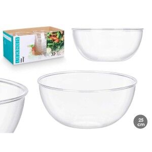 Plate set Leknes Transparent Plastic 3,5 L 25,5 x 12,5 x 25,5 cm (12 Units)