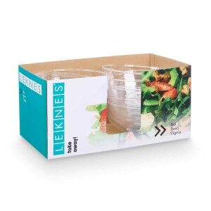 Plate set Leknes Transparent Plastic 3,5 L 25,5 x 12,5 x 25,5 cm (12 Units)