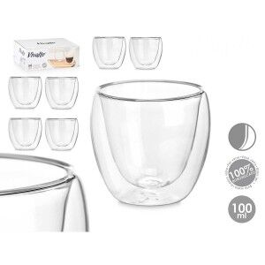 Verre d'eau Vivalto Transparent Verre Borosilicaté 100 ml (6 Unités...