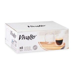 Verre d'eau Vivalto Transparent Verre Borosilicaté 100 ml (6 Unités...