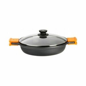 Casserole BRA A270532 (32 cm) Black Black/Orange Metal Aluminium To...