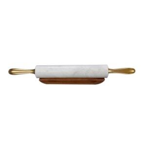 Pastry Roller Home ESPRIT Metal Marble Acacia 48 X 5 X 5 CM |  Deco...