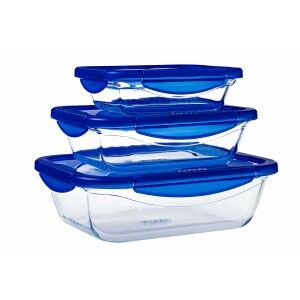 Lebensmittelbehälter Pyrex Blau Durchsichtig rechteckig 800 ml |  G...