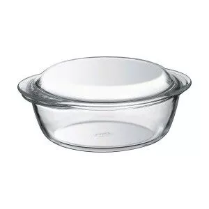 Casserole with lid Pyrex 1,4 L White Transparent |  Pans and casser...