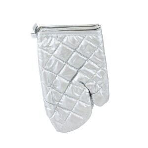 Oven Mitt Quttin Silver 25 x 16 x 24 cm Set 2 Pieces (24 Units) |  ...