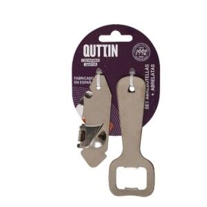 Can Opener Quttin Bottle opener Set 2 Pieces (24 Units) |  Corkscre...