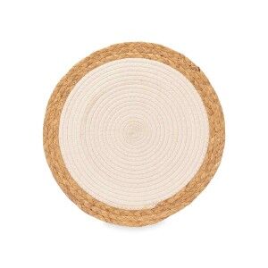 Untersetzer Kinvara Weiß Braun Baumwolle Seetang 35 x 0,6 x 35 cm (...