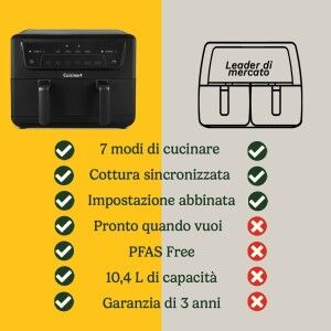 Air Fryer Cuisinart Black 2400 W