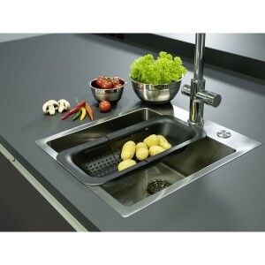 Extendable Dish Drainer for Sink Wenko Sievo 55012100 Black |  Othe...