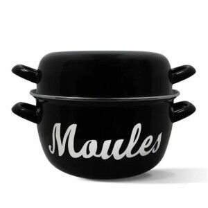 Topf Menastyl Schwarz Stahl mit Glasemaille |  Pfannen und Töpfe   ...