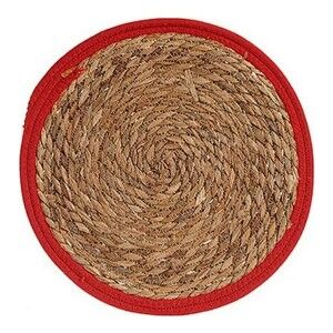 Dessous de plat Rouge Marron 35 x 1 x 35 cm Naturel (Ø 35 cm) |  So...