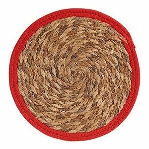 Untersetzer Gift Decor Rot natürlich Naturfaser 30 x 1 x 30 cm (48 ...