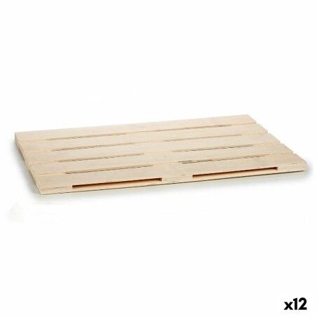 Snack tray Gift Decor Brown Wood 40 x 2 x 60 cm (12 Units) |  Plate...