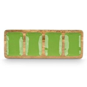Plateau avec Compartiments Gift Decor Vert 46 x 3 x 17 cm (6 Unités...