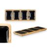 Tray with Compartments Gift Decor Black 46 x 3 x 17 cm (6 Units) | ...