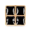 Tray with Compartments Gift Decor Black 31 x 3 x 31 cm (6 Units) | ...
