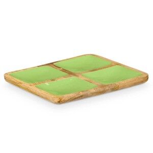 Tray with Compartments Gift Decor MALI-991 G MALI-991 G Green 31 x ...
