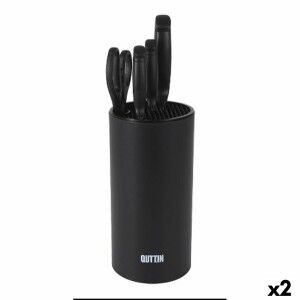 Ensemble de couteaux de cuisine et support Quttin Nero 5 Pièces (2 ...