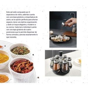 Spice Rack Quttin 17,8 X 17,8 X 16,3 CM (6 Pieces) (8 Units) |  Spi...