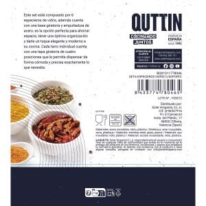 Spice Rack Quttin 17,8 X 17,8 X 16,3 CM (6 Pieces) (8 Units) |  Spi...