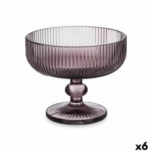 Eiscreme- und Milchshakes-Becher Vivalto Grau Rosa Glas 310 ml Stre...