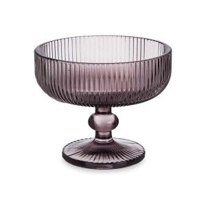 Ice Cream and Milk Shake Glass Vivalto Grey Pink Glass 310 ml Strip...