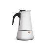 Italian Coffee Pot Kinvara Black Silver Steel Plastic 4 Cups