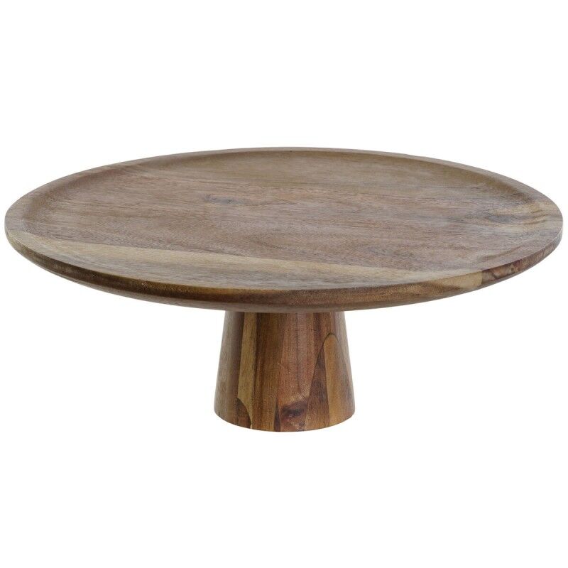 Plateau apéritif DKD Home Decor Naturel Acacia À pied 36 x 36 x 14 ...
