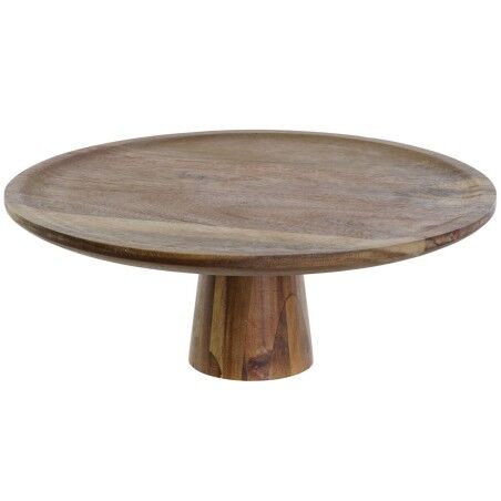 Plateau apéritif DKD Home Decor Naturel Acacia À pied 36 x 36 x 14 ...
