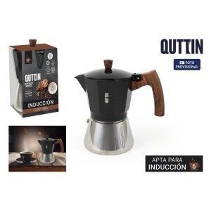 Italian Coffee Pot Quttin Black 0,3 L (6 Units) |  Coffee Makers an...