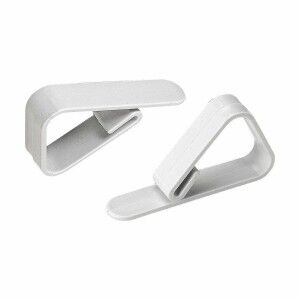 Tablecloth Clip Algon Set White 10 Pieces 3,90 x 1,30 x 5,50 cm (24...