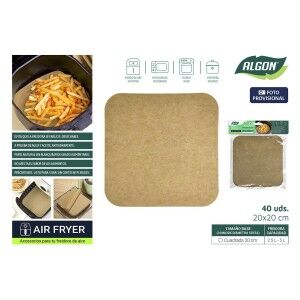 Papier für Heißluftfritteuse Inde 20 cm (24 Stück)