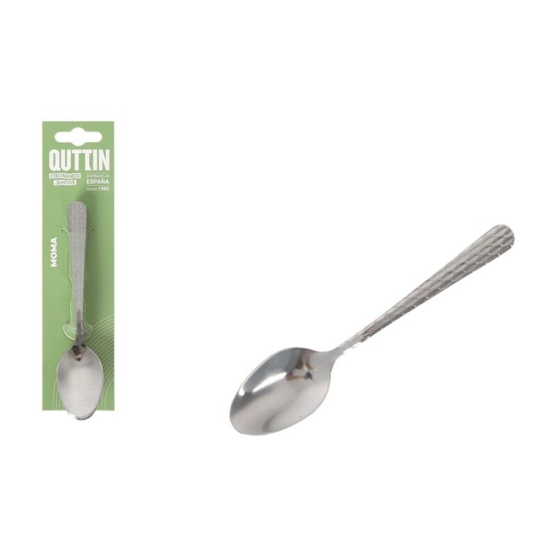 Dessert spoon set Quttin MOMA Black 14,2 x 3,2 cm 6 Pieces (12 Unit...