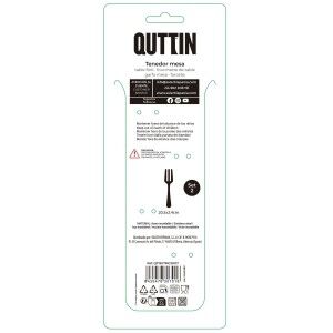 Fork Set Quttin MOMA Black 20,5 x 2,4 cm 2 Pieces (12 Units) |  Kni...